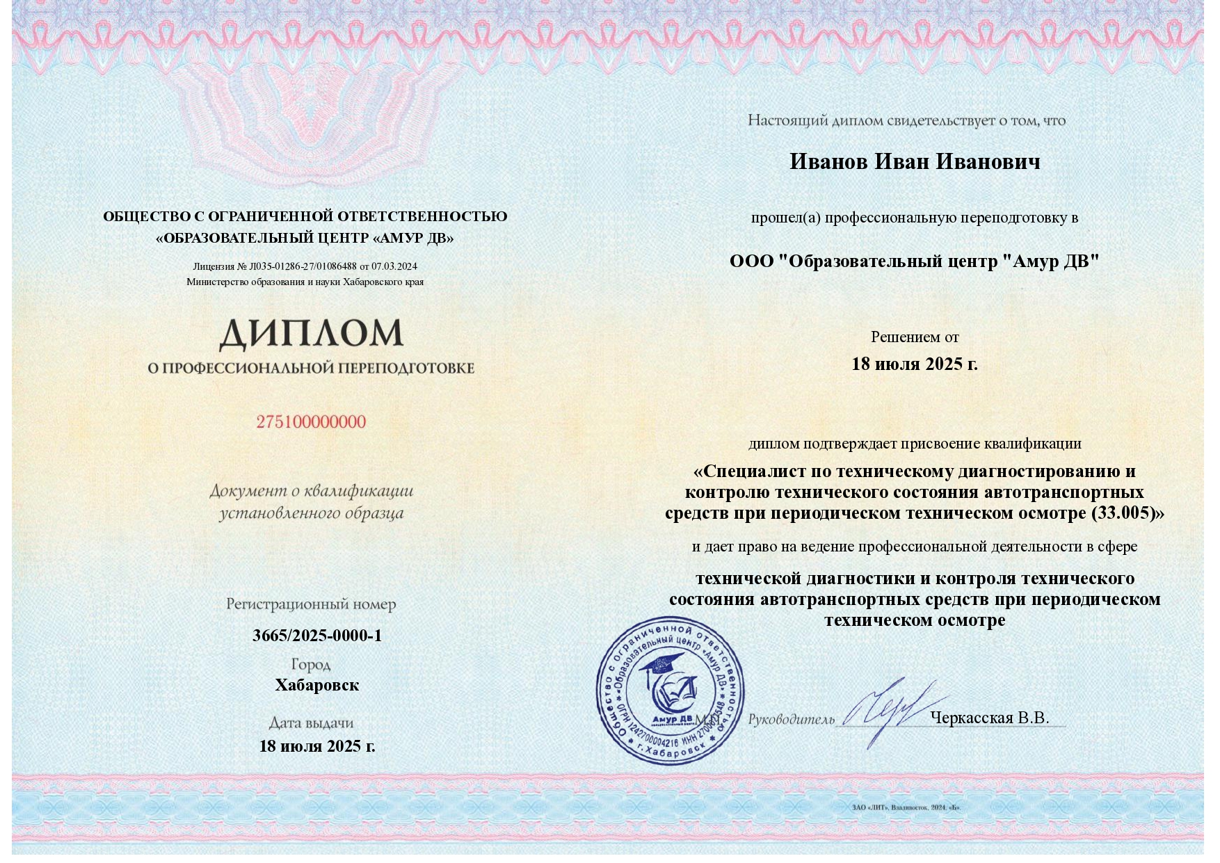 Выдаваемые документы
