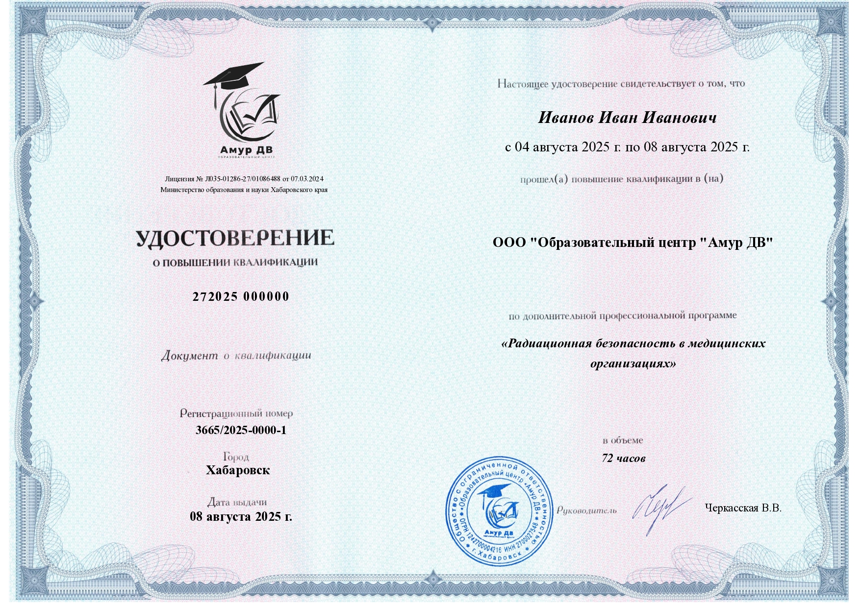 Выдаваемые документы